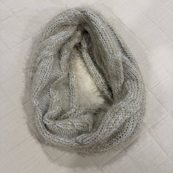 Cozy Gray Knit Infinity Scarf - Picture 1 of 2